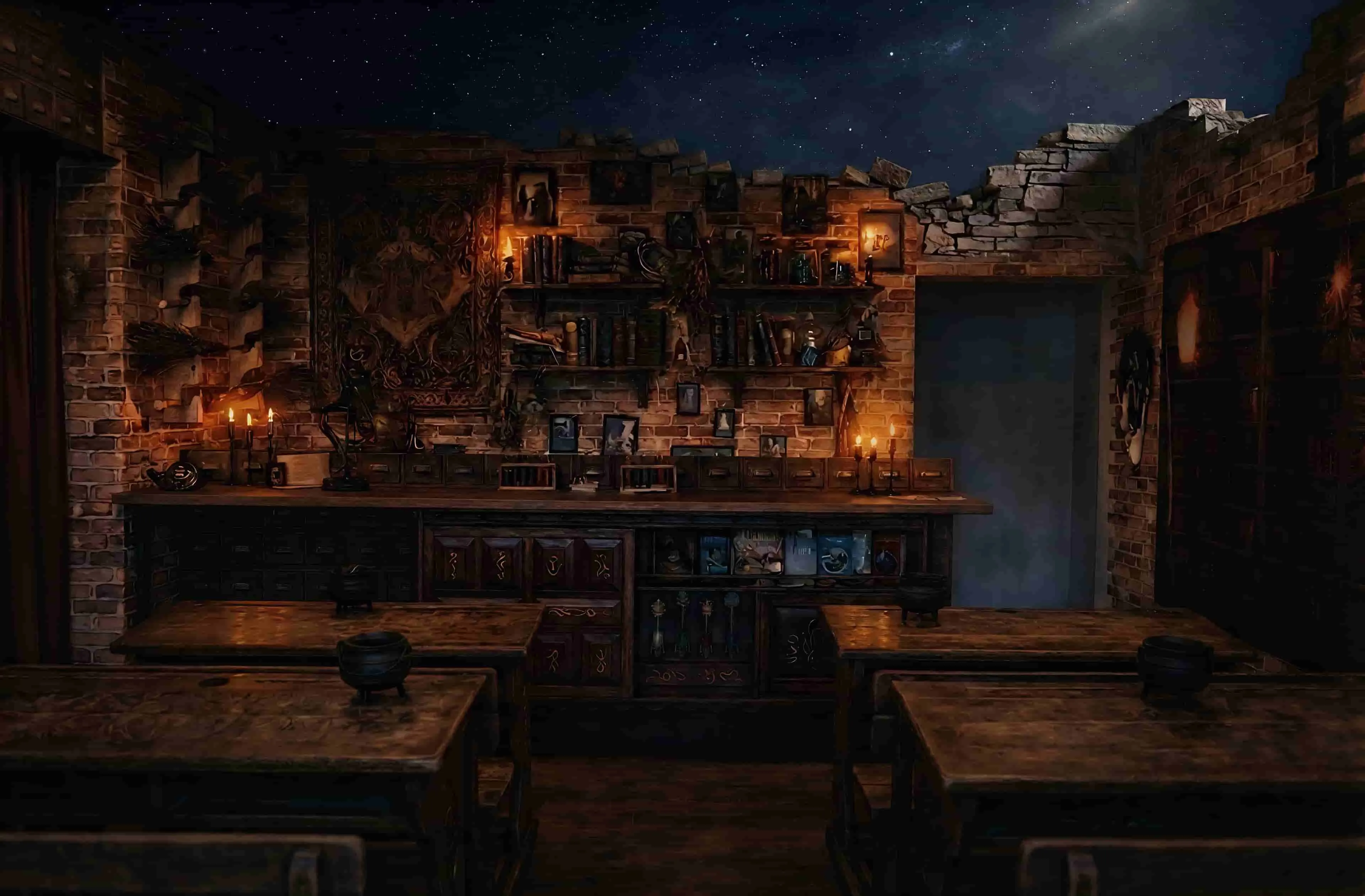 FunStory studijos nuotrauka naktį